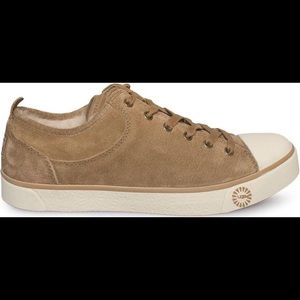 UGG Evera Leather & Genuine Sheepskin Sneakers